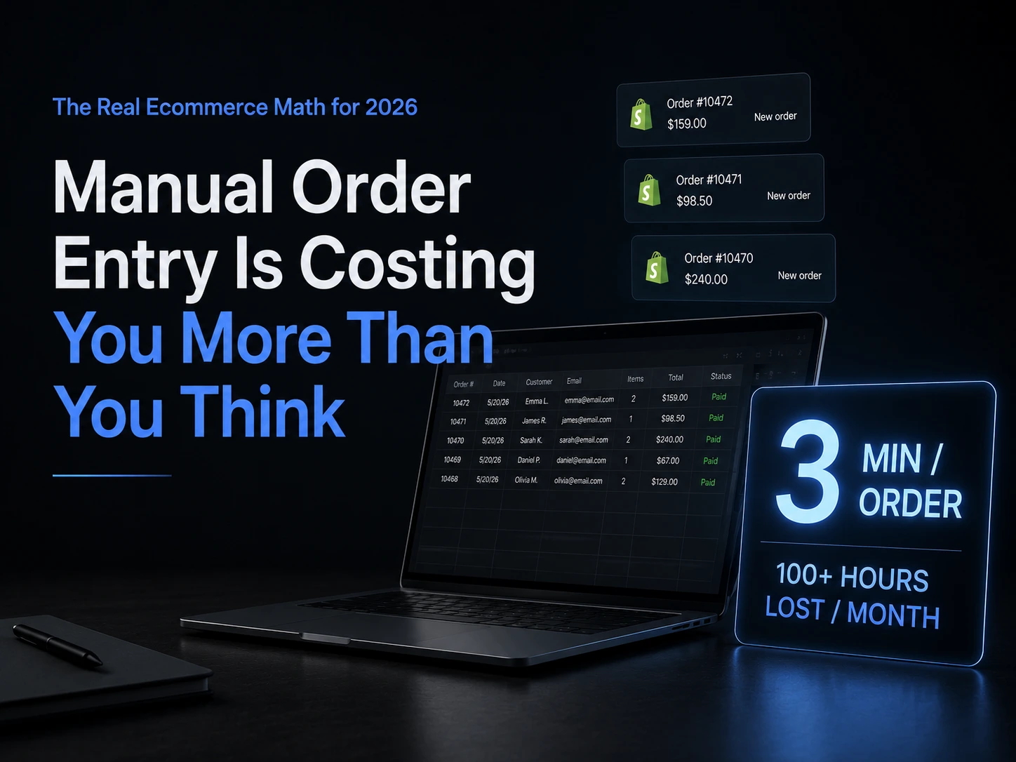 How Much Does Manual Order Entry Actually Cost? Real Benchmarks for 2026
